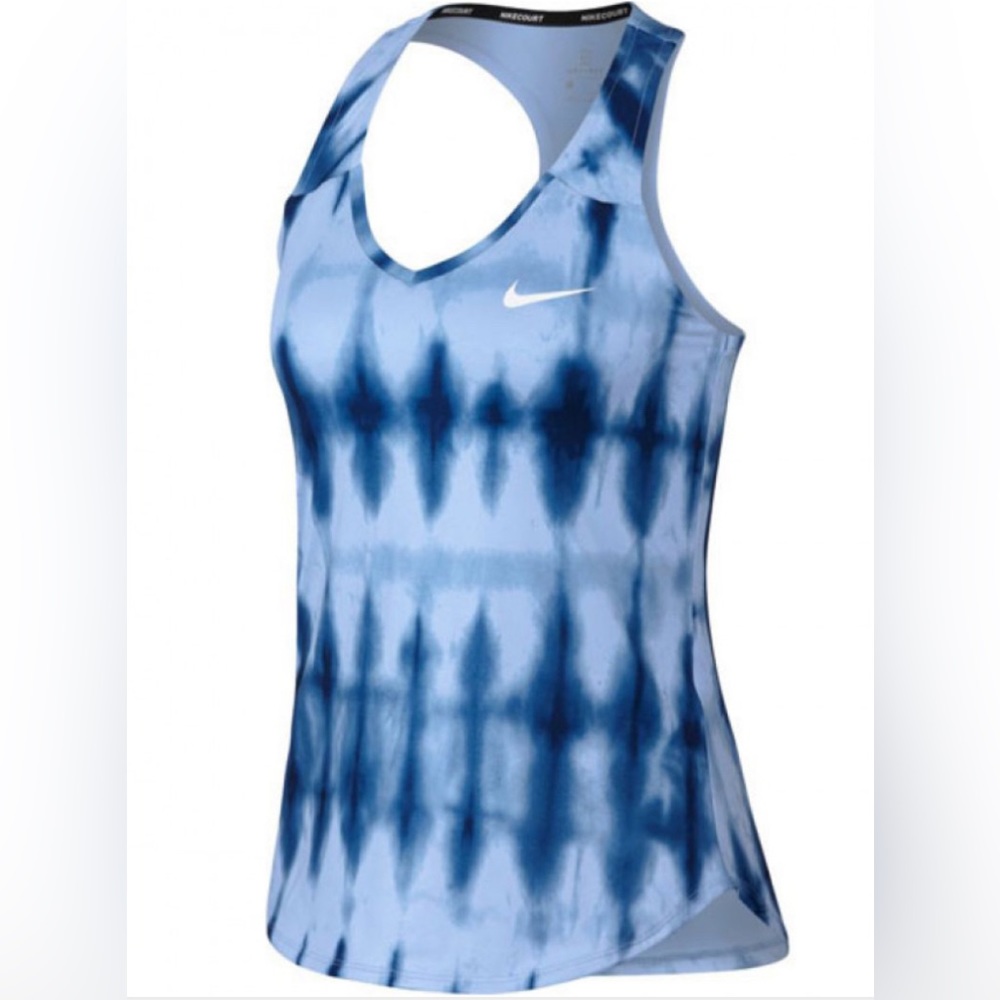 Nike Woman’s Court  Pure Print Tank Royal Tint •Size Small Tennis Top